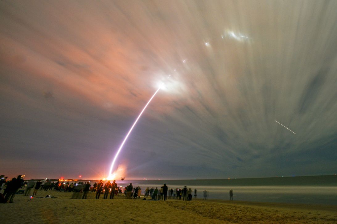 A Blue Origin New Glenn rocket lifts off on its inaugural launch at the Cape Canaveral Space Force Station on January 16.