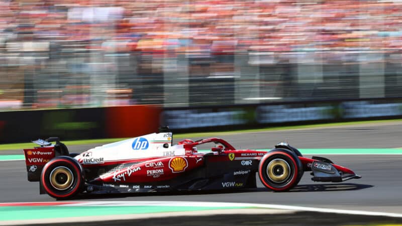 Charles Leclerc (Ferrari) during qualifying for the 2025 Italian Grand Prix