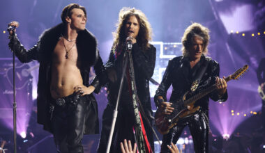 Yungblud and members of Aerosmith performing live in 2025
