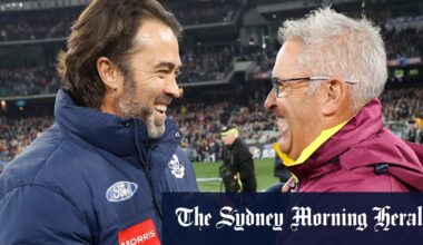 Geelong Cats coach Chris Scott and Brisbane Lions coach Chris Fagan chase greatness for themselves and their teams
