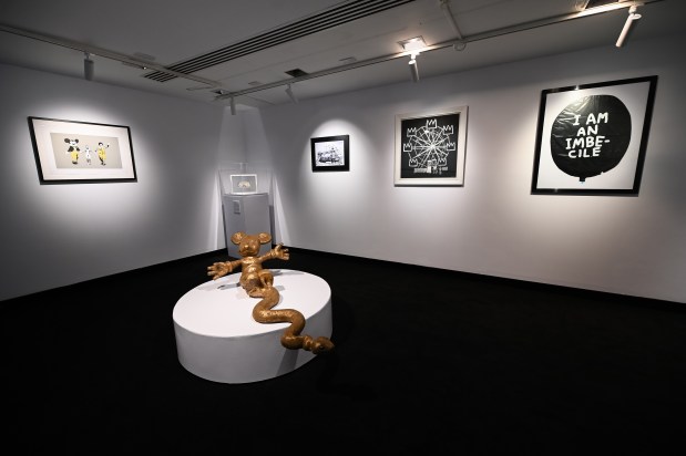 LONDON, ENGLAND - SEPTEMBER 24: A general view of the "Banksy Limitless Exhibition" on September 24, 2025 in London, England. Banksy Limitless transforms street art into an immersive gallery experience. For a limited time only, step inside hundreds of works by the world's most elusive artist. (Photo by Joe Maher/Getty Images)