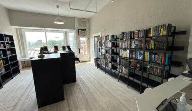A counter side view of the interior of Gnoll's Loot Table, a new independent bookstore in Riverside specializing in sci-fi and fantasy titles. CREDIT GNOLL'S LOOT TABLE