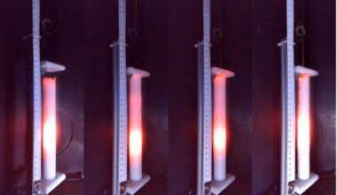 An ice sample being melted with a laser. Credit - M. Koßagk et al