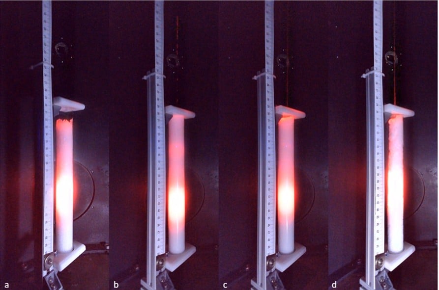 An ice sample being melted with a laser. Credit - M. Koßagk et al