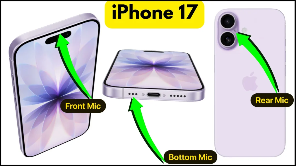 Microphone location on iPhone 17