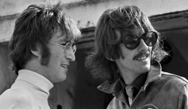 George Harrison and John Lennon