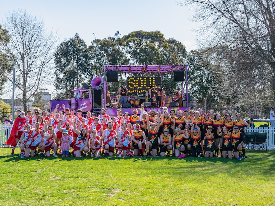 Community comes together to support charity AFL match