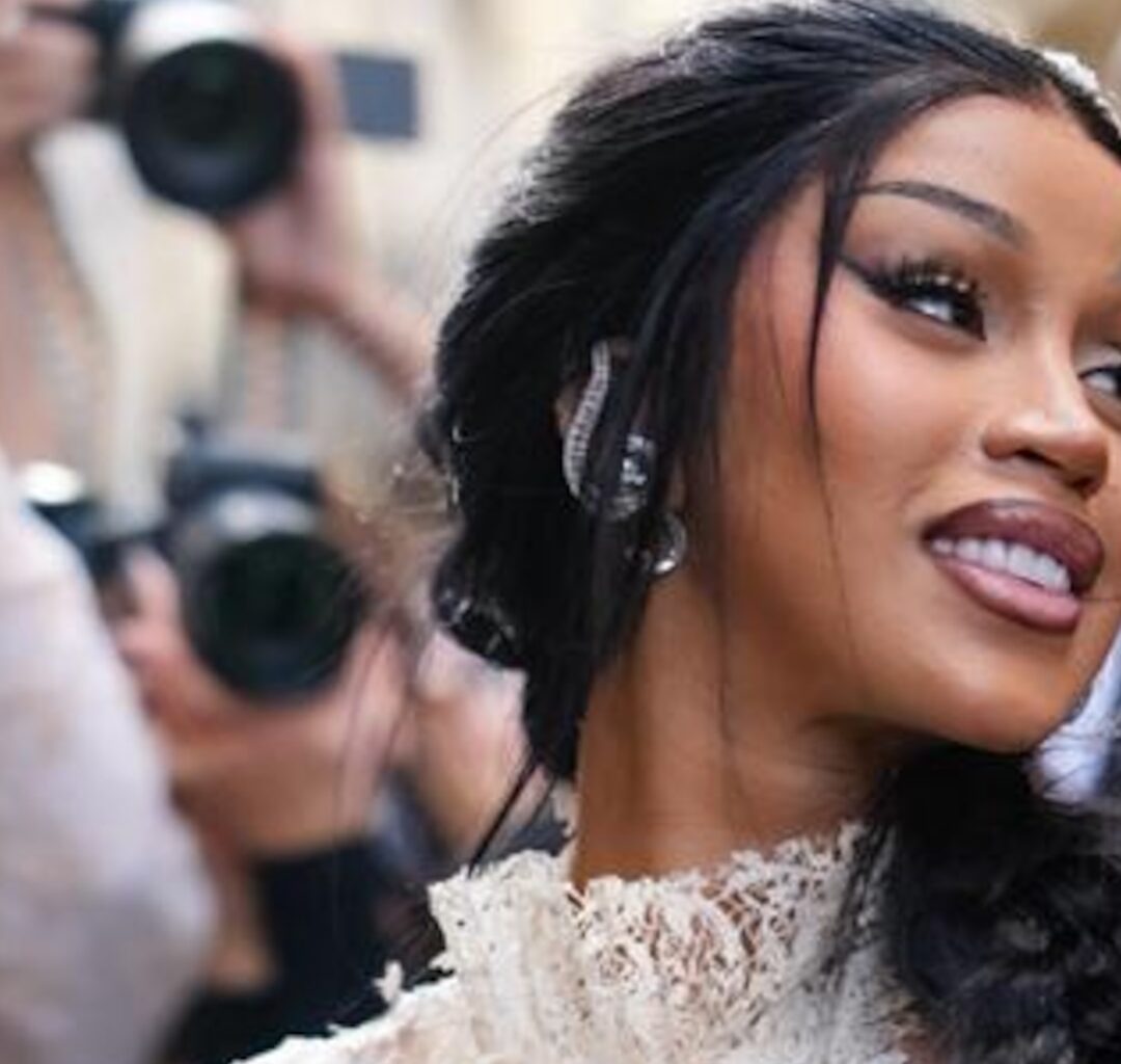 Pregnant Cardi B Show Off Baby Bump in See-Through Jumpsuit - E! News