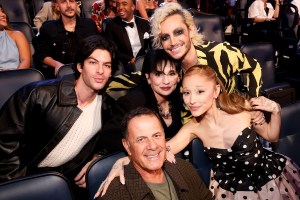 Hale Grande, Edward Butera, Joan Grande, Frankie Grande, and Ariana Grande at the MTV Video Music Awards 2025 held at UBS Arena on September 07, 2025 in New York, New York.