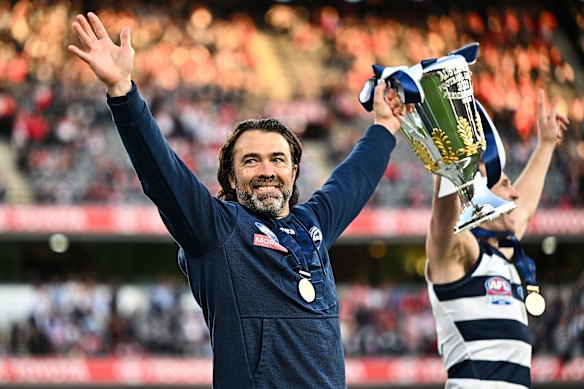 The 2022 premiership was Chris Scott’s second as Geelong coach. 