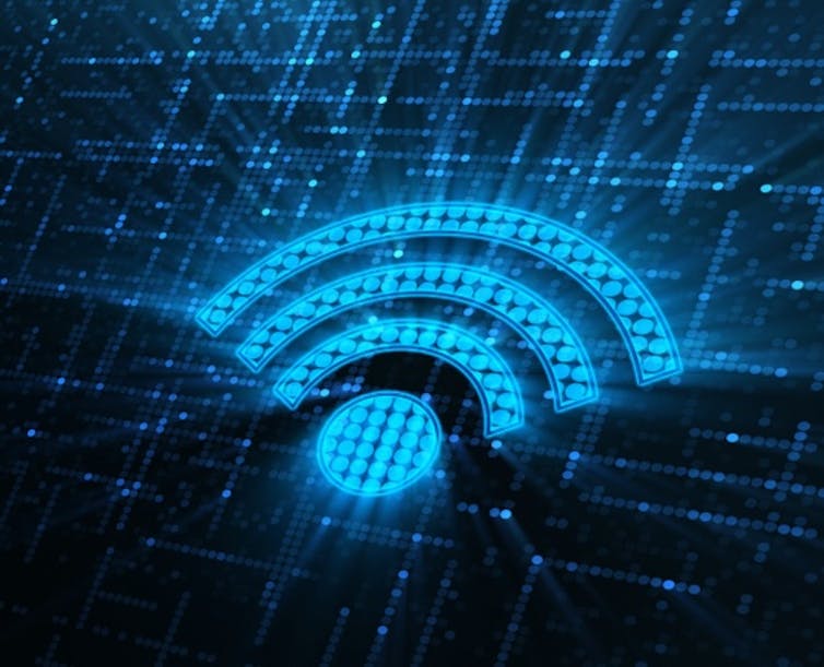 Wifi logo in digital illustration