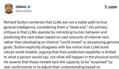 Game over for pure LLMs. Even Turing Award Winner Rich Sutton has gotten off the bus.