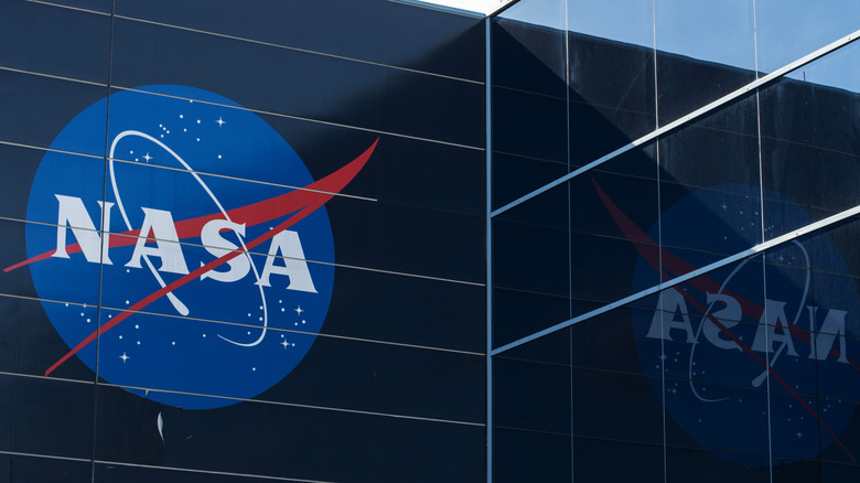 The NASA logo on its Houston facility