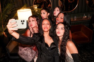Megan Skiendiel, Sophia Laforteza, Manon Bannerman, Yoonchae Jeong, Lara Raj, and Daniela Avanzini of Katseye at the MTV Video Music Awards 2025 held at UBS Arena on September 07, 2025 in New York, New York.