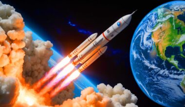 Illustration of a revolutionary nuclear propulsion system developed by Ohio State University for faster space travel.