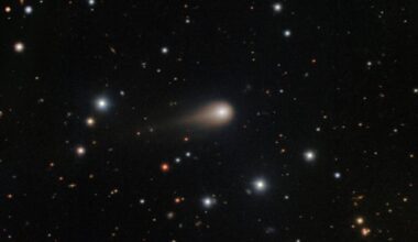 The Gemini South Observatory captured this image of the interstellar comet 3L/ATLAS on August 27th. It shows the object's fuzzy coma and tail, made of volatiles released by the Sun's heat. Image Credit: By International Gemini Observatory/NOIRLab/NSF/AURA/Shadow the Scientist, CC BY 4.0