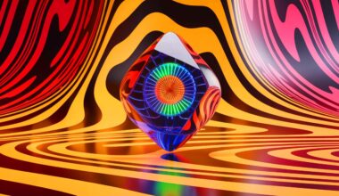 Illustration of the first-ever time crystal visible to the human eye.