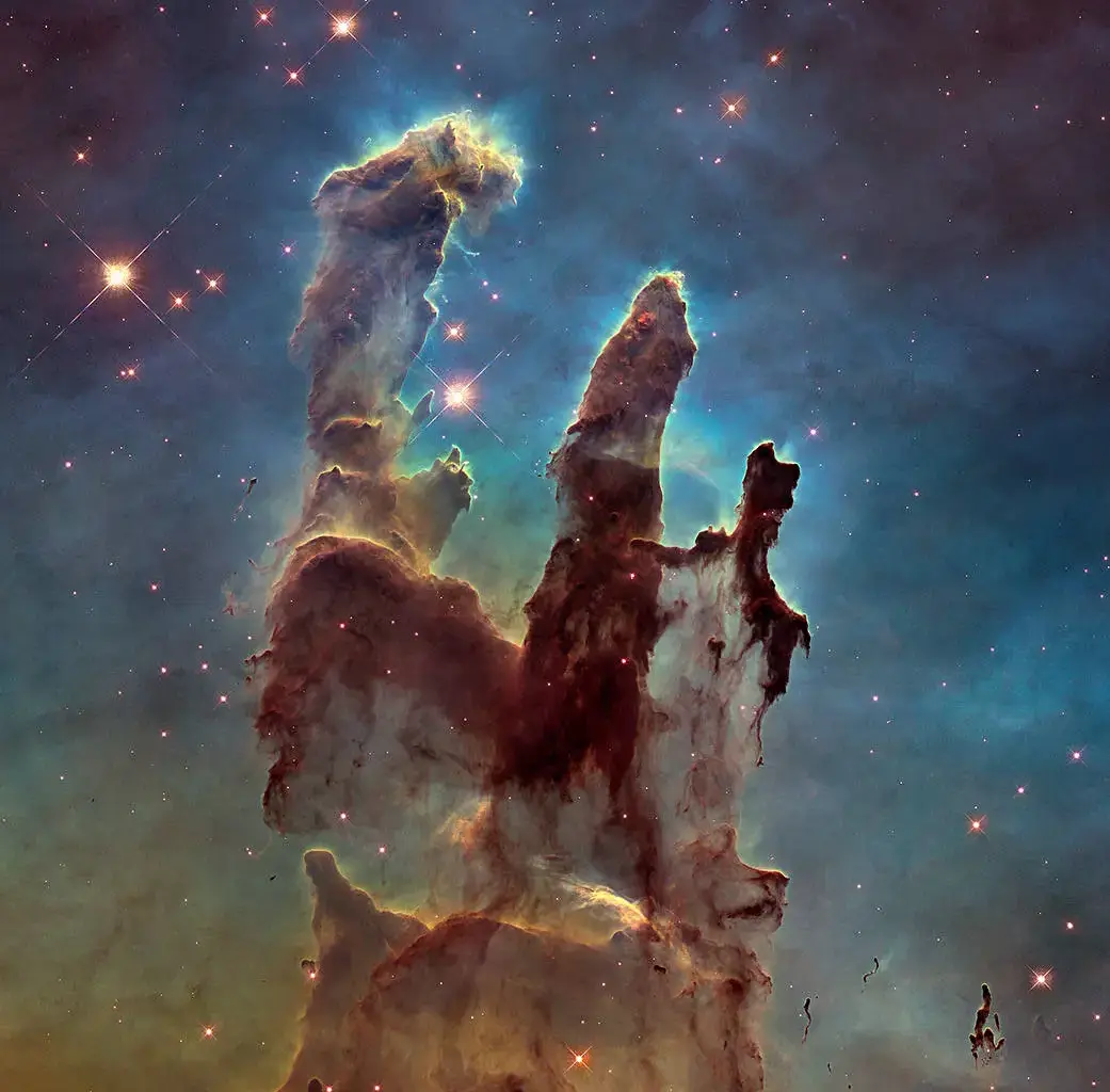 The famous "Pillars of Creation" as captured by Hubble. Credit - NASA, ESA and the Hubble Heritage Team (STScI/AURA)