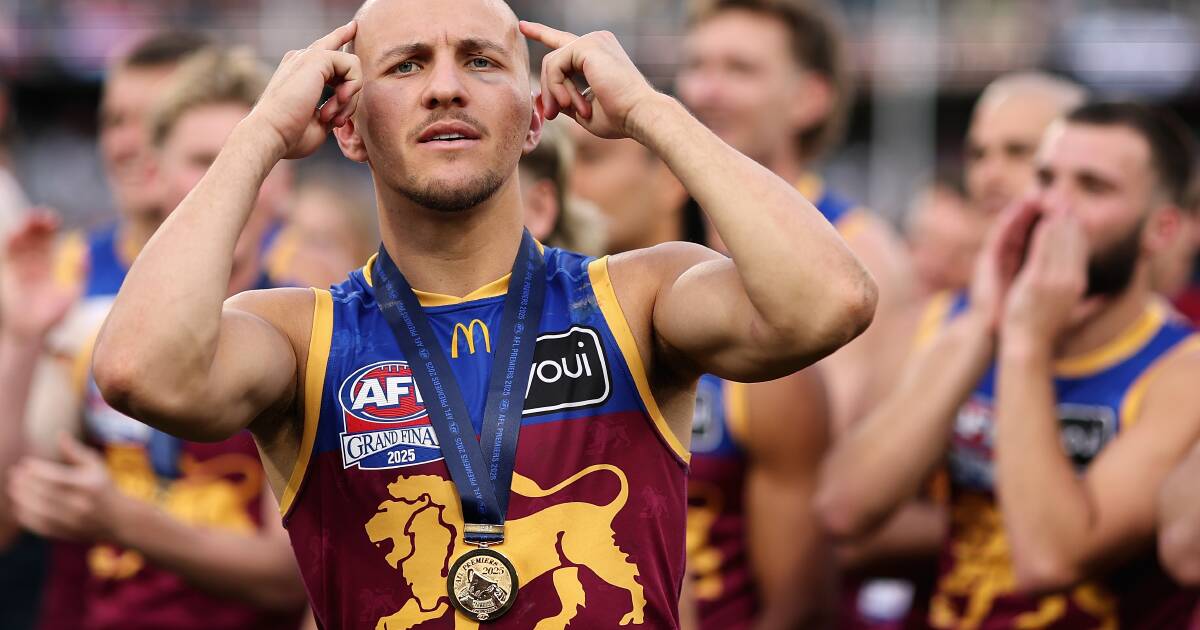 Maryborough product Kai Lohmann won his second AFL premiership for the Brisbane Lions on Saturday. Picture by Getty Images