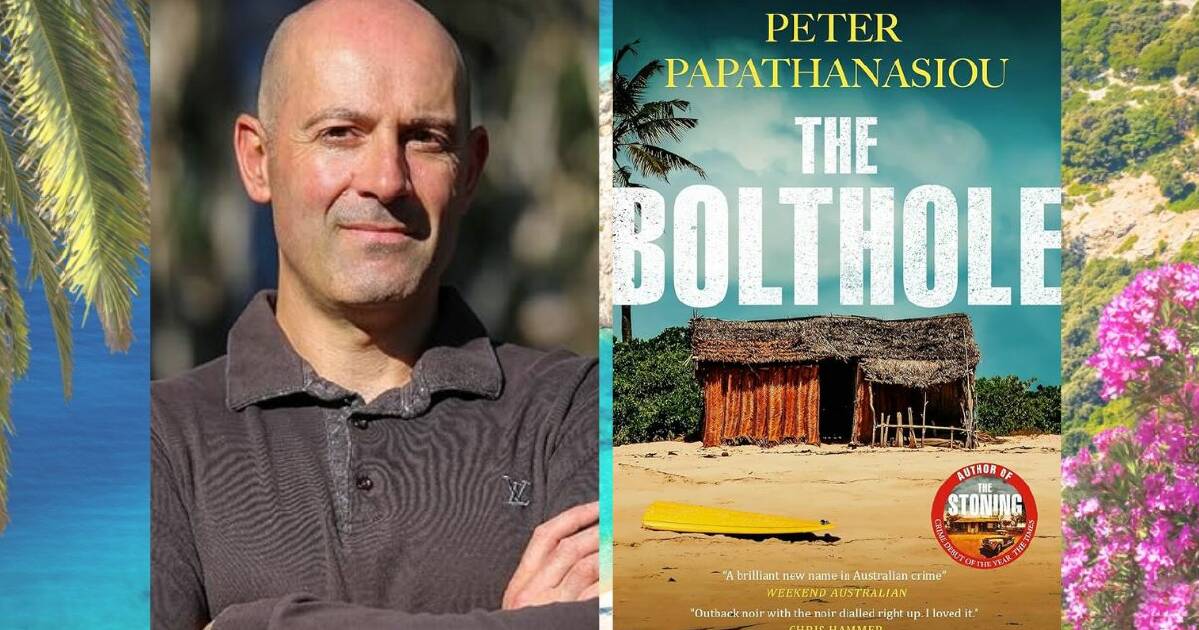Hear Peter Papathanasiou discuss his new novel, The Bolthole, at Harry Hartog ANU on Tuesday.