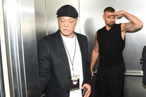 Ricky Martin (R) attends the 2025 MTV Video Music Awards at UBS Arena on September 07, 2025 in Elmont, New York.