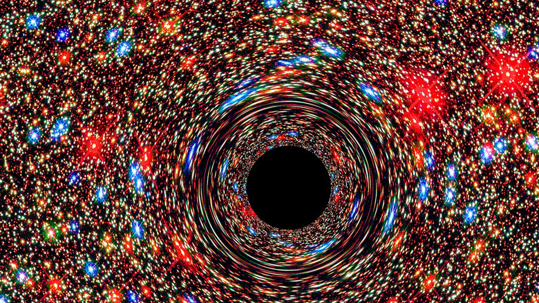 Massive black hole at the center of a galaxy