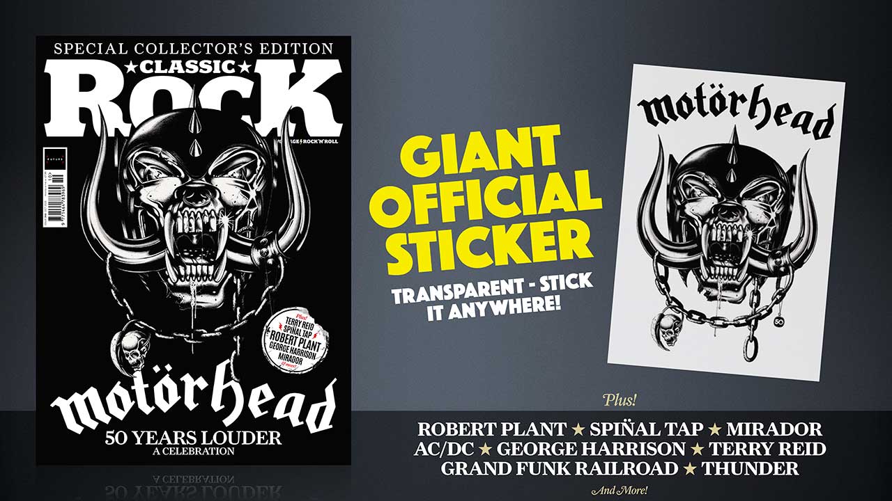 The cover of Classic Rock 345 featuring Mot&ouml;rhead's Snaggletooth mascot