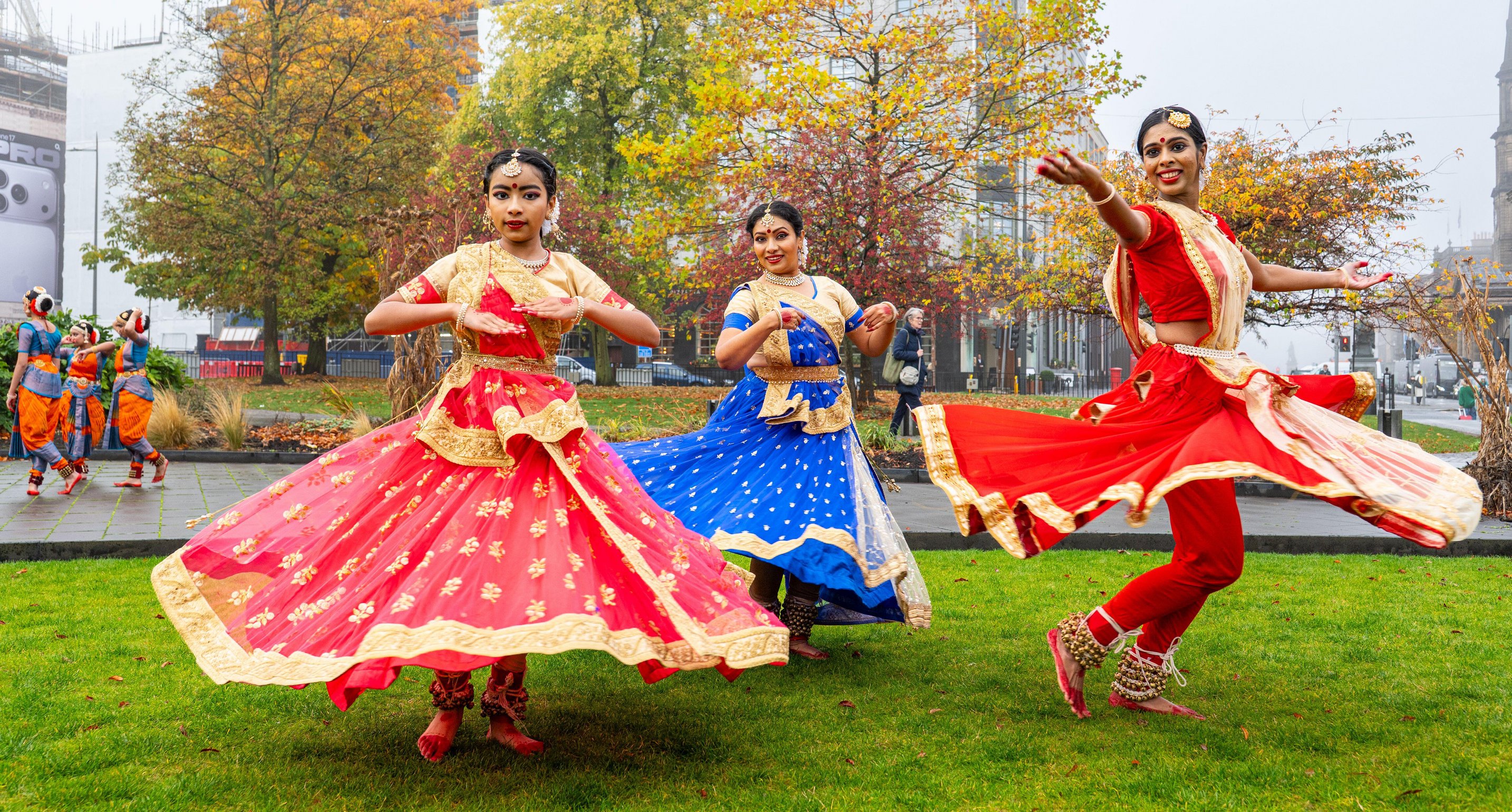 St Andrew Square, Edinburgh, Scotland, UK, 20 October 2025. Edinburgh Diwali: a preview on International Diwali Day of its 10th Anniversary event which takse place on Nov 2nd 2025, featuring a parade through the New Town, music, dance and cultural pe