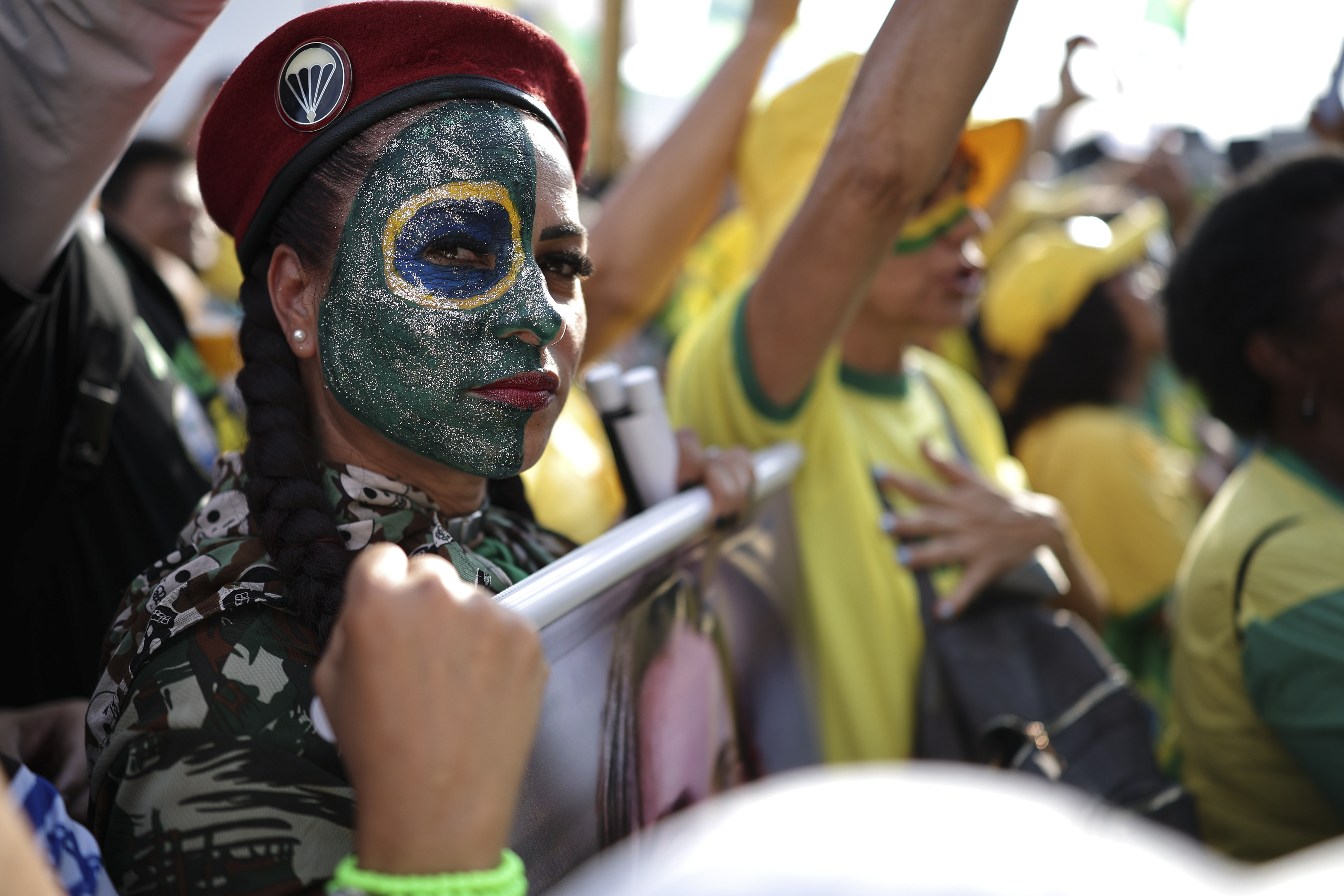 Supporters of Brazil's former President Jair Bolsonaro protest in Brasilia
