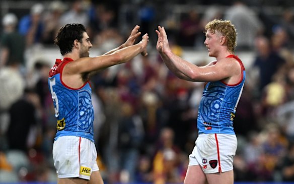 Those were the days: Christian Petracca and Clayton Oliver are teammates no more.