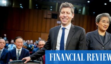 The photo on the cover of the magazine” Anthony Albanese and his new members and senators.