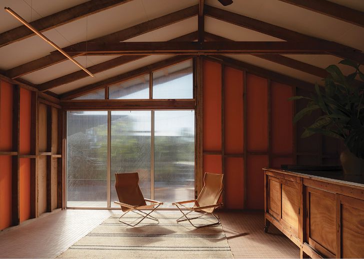 Polycarbonate cladding admits filtered light even when the doors are closed.