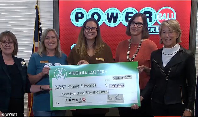 Edwards donated her entire prize to three different charities dear to her