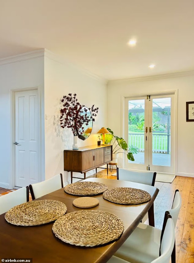 The pair have offered up a peaceful upstairs retreat in their home, providing guests with a queen bed and private bathroom