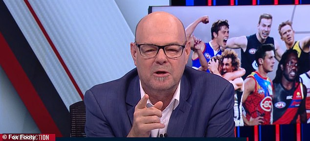 Robinson (pictured) hit out at the AFL for their lack of action over the star's Instagram posts during Trade Radio on Thursday