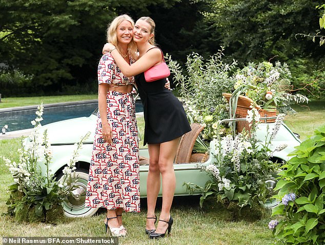 Apple insisted her parents have 'instilled' a work mentality in her, and she knows her life is not a 'normal way to grow up' (pictured with her mother Gwyneth in 2023)