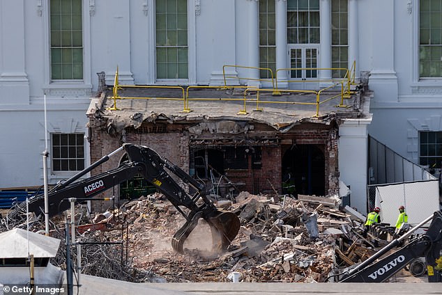 The East Wing of the White House has been bulldozed to make way for Trump's new ballroom