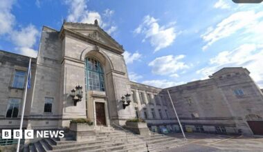 Southampton City Council building - it is a large stone building with steps leading up to a door.
