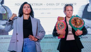 Cecilia Braekhus wins titles in 2nd weight class in final fight