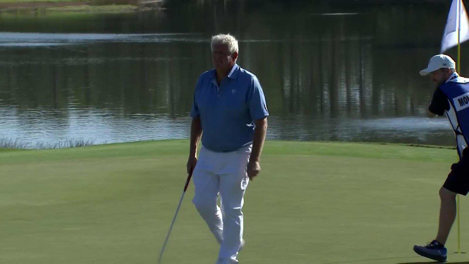 Colin Montgomerie converts birdie at World Champions Cup