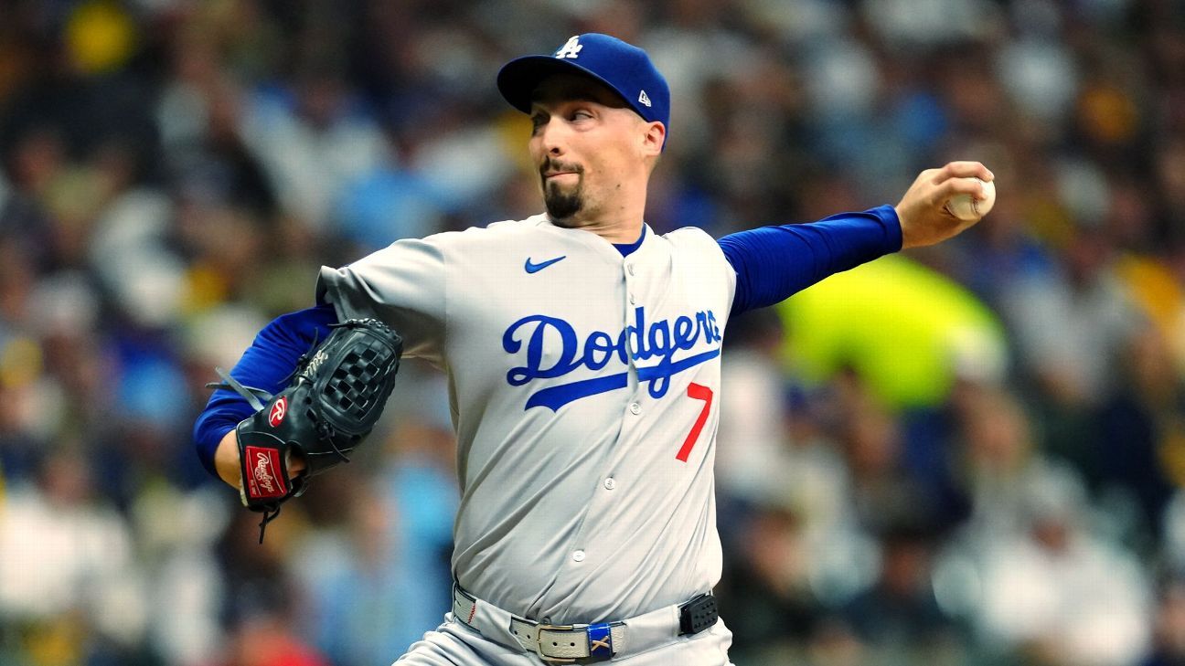 Snell shuts down Brewers, Dodgers hold on to win NLCS Game 1