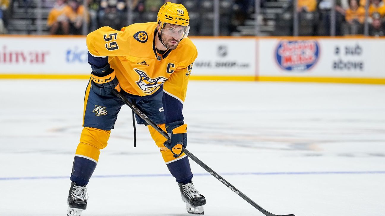 Predators captain Roman Josi sidelined with upper-body injury