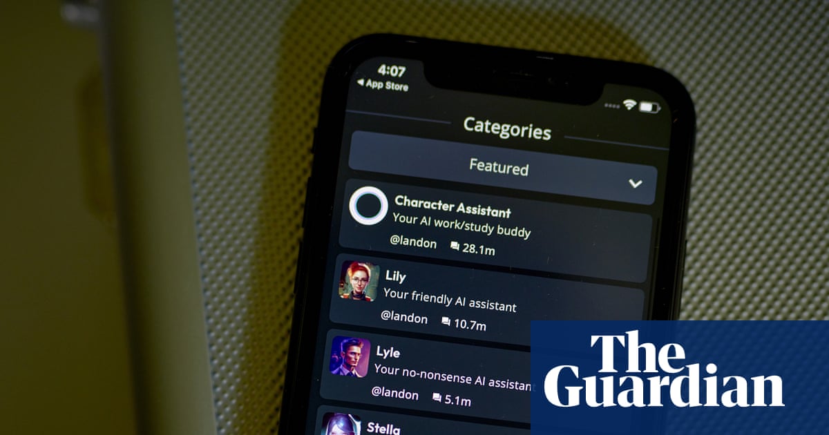 Character.AI bans users under 18 after being sued over child’s suicide | Artificial intelligence (AI)
