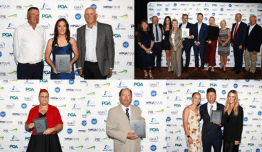 A collage of some of the winners at the NSW Golf Industry Awards