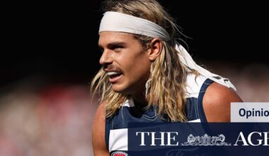 The schoolboy treatment of Geelong Cats superstar Bailey Smith that lets him escape accountability, after his social media post to do with Age columnist Caroline Wilson