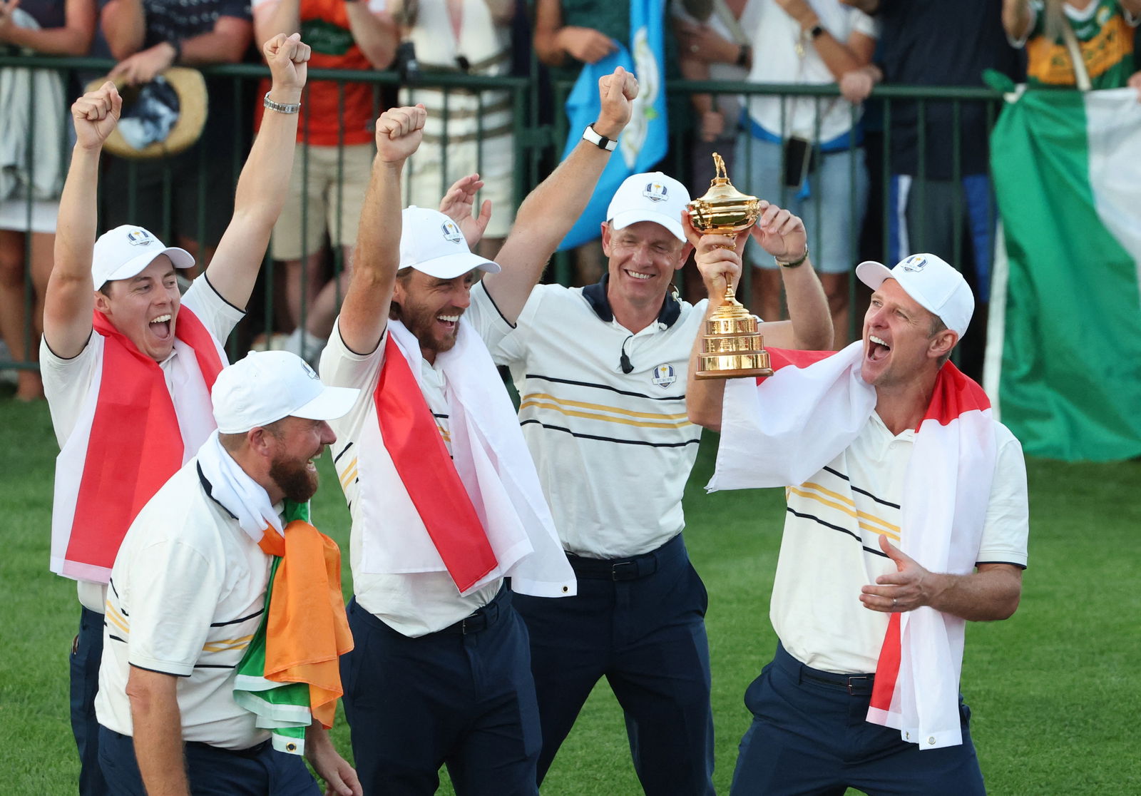 Lowry and Fleetwood in the Ryder Cup celebrations