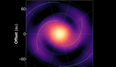 Stop motion image of the spiral arms of IM Lupi over the course of 7 years. Credit - ALMA(ESO/NAOJ/NRAO), Tomohiro Yoshida et al.
