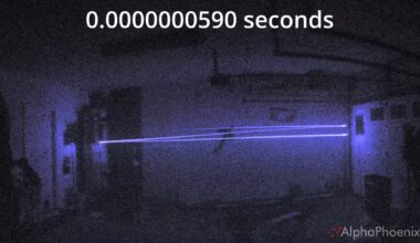 A frame from the two billion frames per second camera
