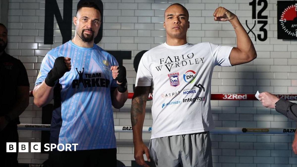 Joseph Parker faces off with Fabio Wardley at a news conference