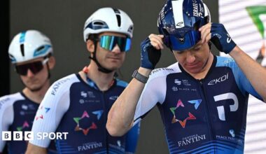 Israel-Premier Tech team members at the Grand Prix Cycliste du Quebec event